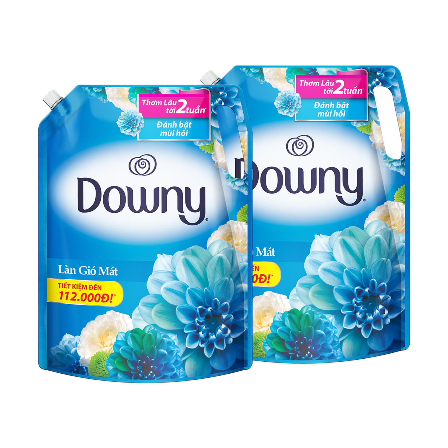 Nước Xả Vải Downy Làn Gió Mát 2.4L combo 2 túi
