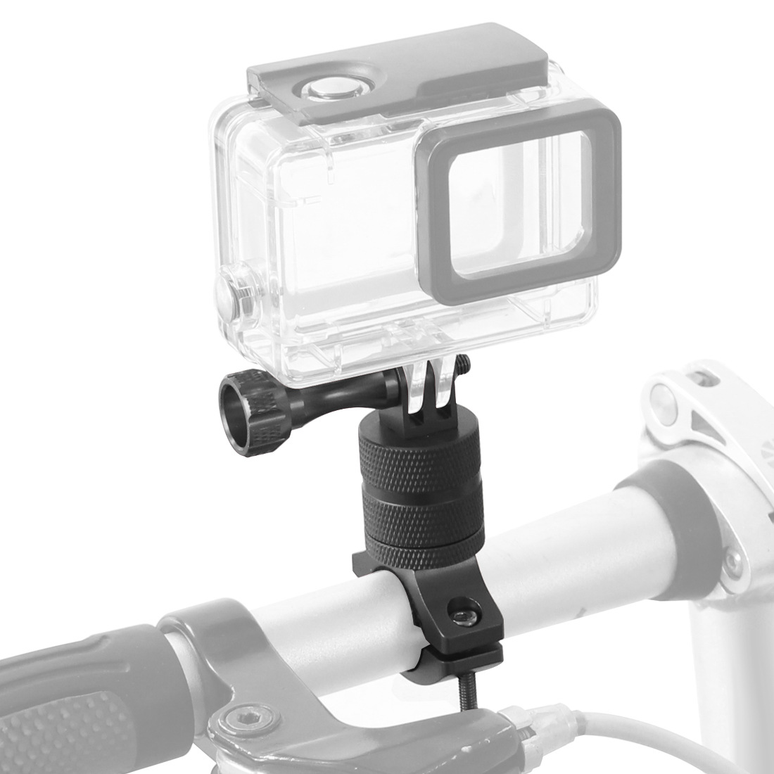 Phụ kiện bằng kim loại xoay 360 độ dùng gắn ghi đông xe cho máy quay hành động GoPro, Sjcam, Osmo Action, Yi Action