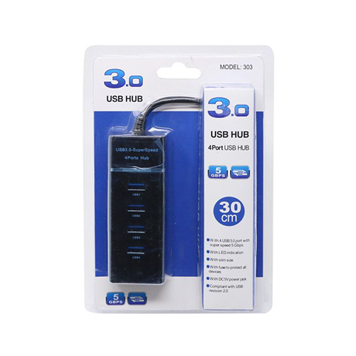 Bộ chia cổng Usb 4 cổng 3.0 dây dài 30cm - Hàng chính hãng