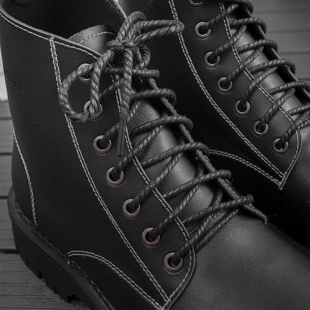 Giày Boots Nam AROTI  Chất Da Bò Đẹp Cao Cấp,Đế Khâu Chắc Chắn, Tăng Chiều Cao 5cm Dáng Combat Boots Cao Cổ  G611-Đ