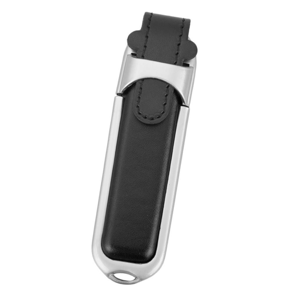 PZ-2 Leather High Speed USB 2.0 Flash Drive Memory  Disk Black