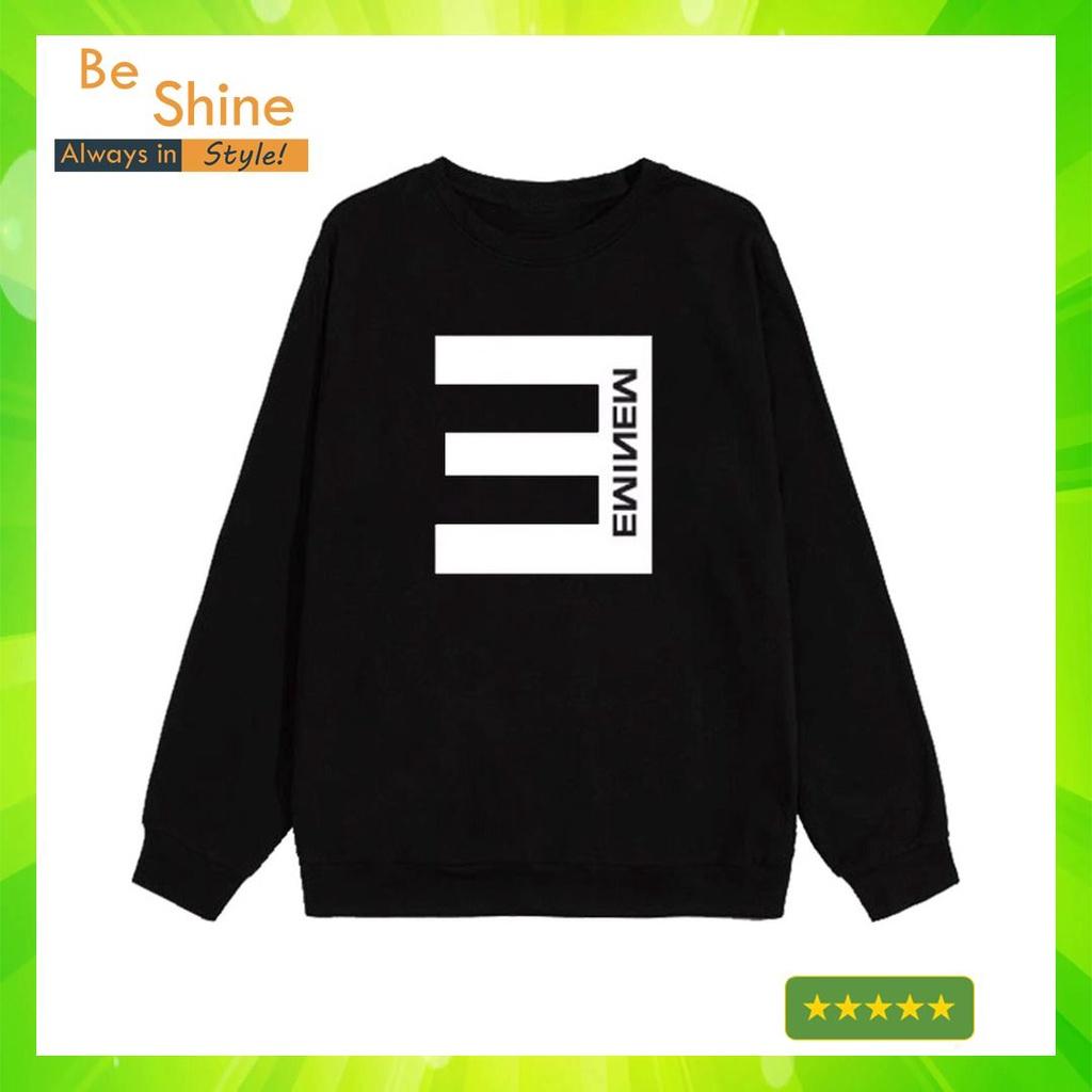 Sweater Unisex Form Rộng logo Eminem - Áo Nỉ Hiphop Dài Tay Thời Trang Nam Nữ - Beshine Store