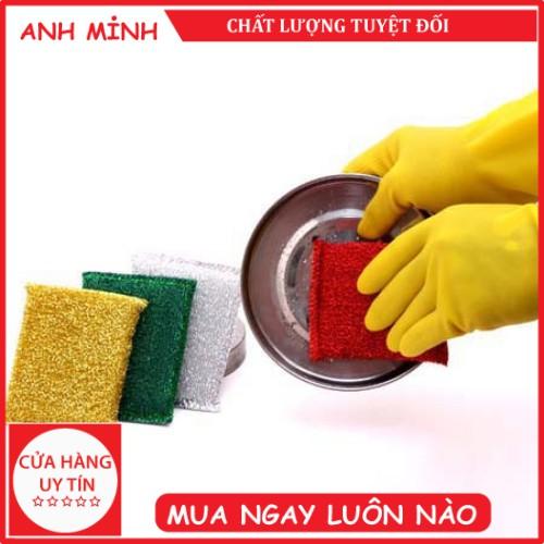 Bộ 4 Miếng Cọ Rửa Chén Bát, Cọ Xoong Nồi