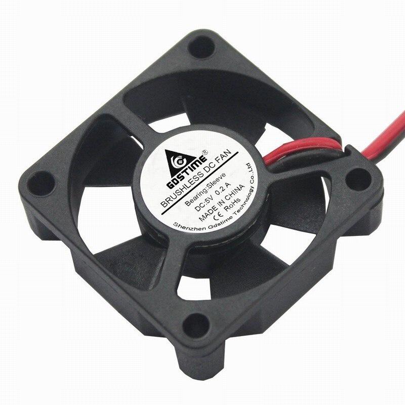 Gdstime 1 Pieces 2Pin 2.0 DC 5V 35mmx35mmx10mm Brushless Cooling Fan 35mm x 10mm 3510 Mini Cooler 3.5cm 35x35x10mm