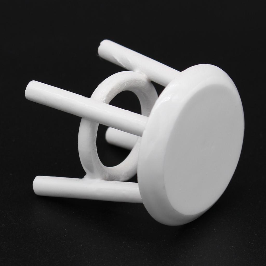 1/12 Dollhouse Miniature Furniture White Wood Stool Chair Room Garden Decor