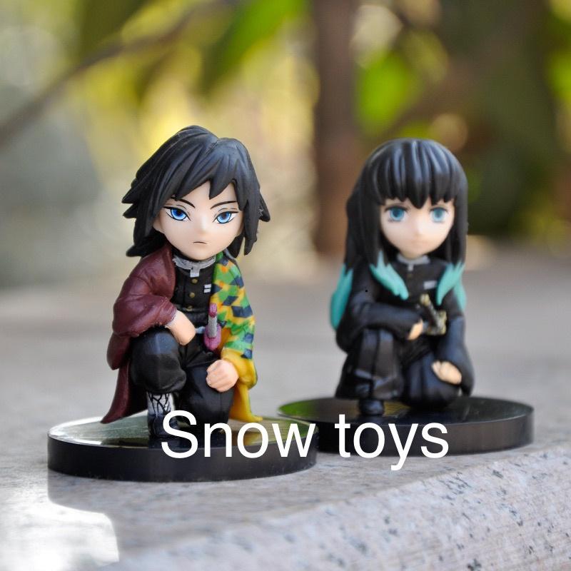 Mô hình Kimetsu No Yaiba - Mô hình thanh gươm diệt quỷ - Set 4 trụ cột Tokitou Giyuu Shinobu Rengoku - Cao 6,5cm