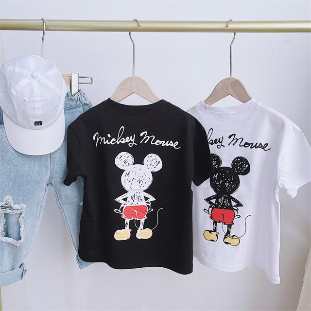 Áo micky mẹ con chất cotton siêu mềm mịn