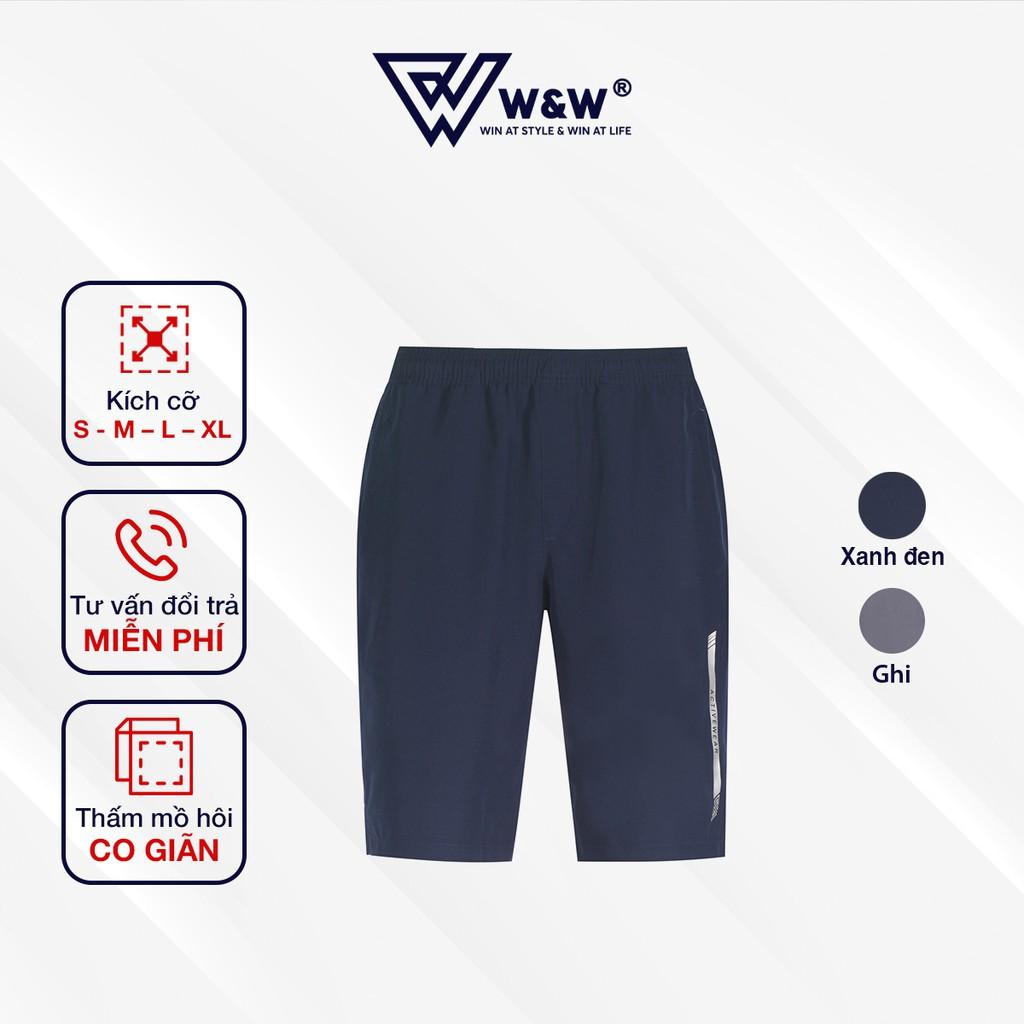 Quần Short Nam W&amp;W Vải Gió Cạp Chun, Chất Liệu Mỏng Nhẹ, Thoáng Mát, Dáng Thể Thao Trẻ Trung WSH28