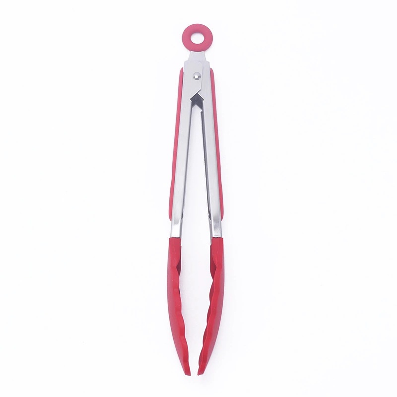 Kẹp Gắp Thức Ăn Chống Dính Tay Cầm Thép Không Gỉ Đầu Silicon Dễ Sử Dụng Dài 27.5cm