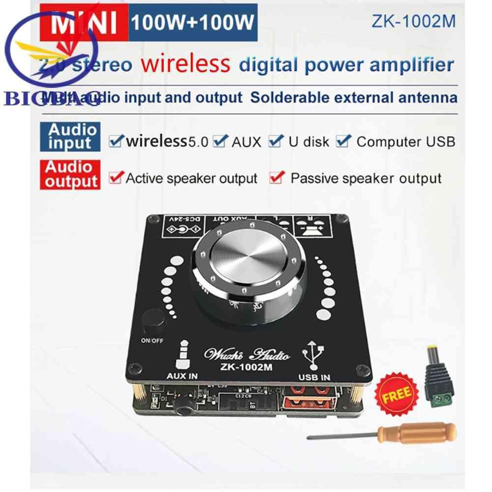 Bảng Mạch Khuếch Đại Âm Thanh Kỹ Thuật Số ZK-1002M 2x100W Kết Nối Bluetooth