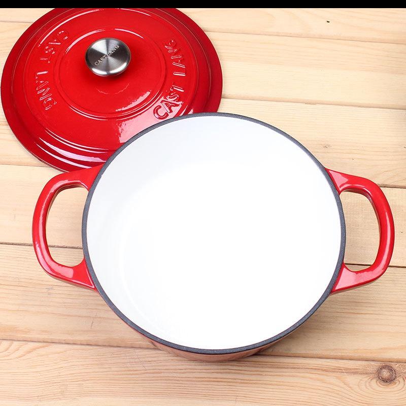 Nồi gang phủ gốm tráng men sâu lòng size 25cm và 18cm
