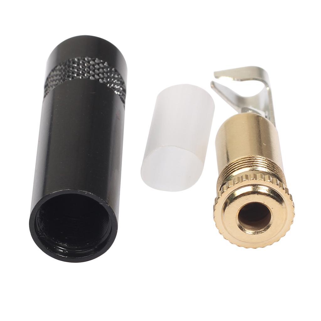 3.5mm Stereo   to 3.5mm Stereo   Adaptor Connector Female Plug Black