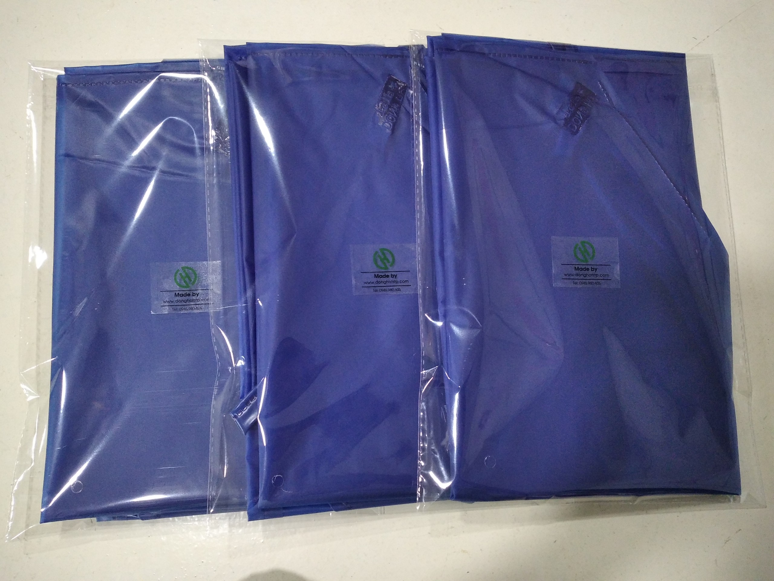 Combo 10 cái tạp dề nhựa chống nước - Tạp dề nhà bếp màu xanh dương