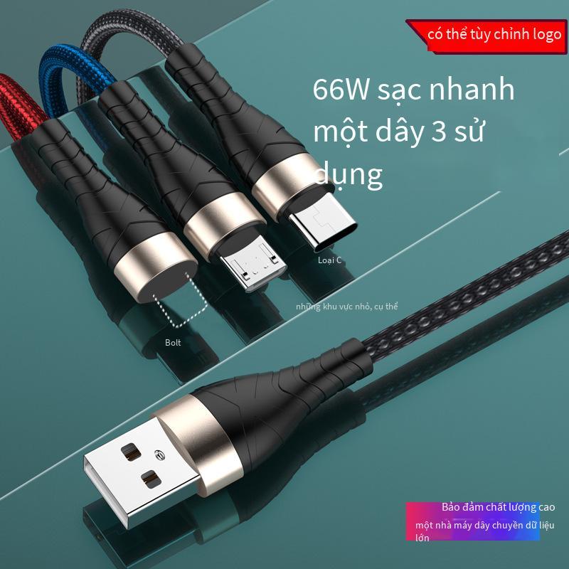 Dòng sạc nhanh ba trong một cho điện thoại di động ba chức năng một điểm thuận lợi nhất phù hợp với dòng dữ liệu một đến ba của Apple Android