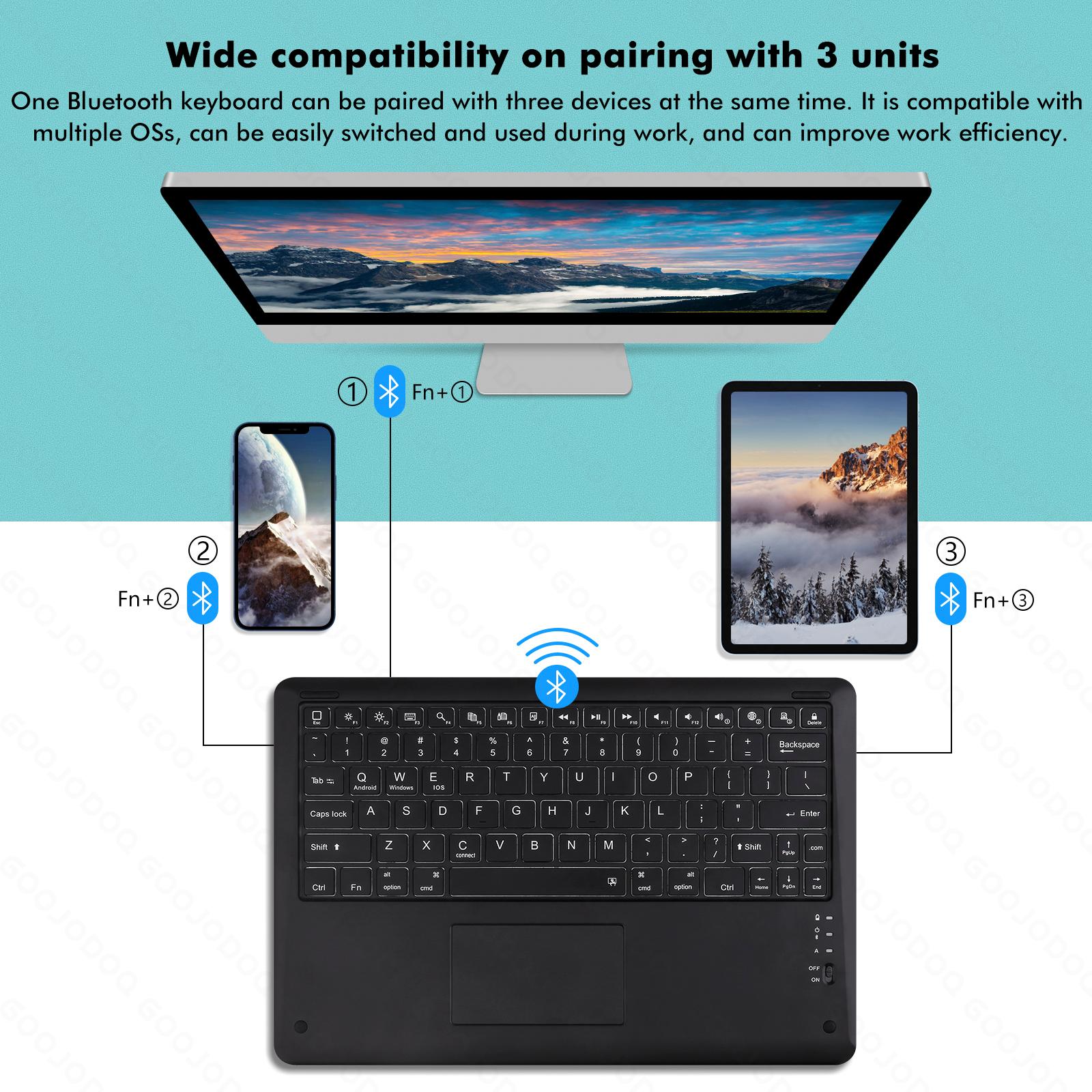 12 "Bàn Phím Bluetooth Không Dây Cho iPad Pro 12 9 2021 Teclado Bluetooth Cho iPad Bàn Phím Pro 11 Android Ios windows Máy Tính Laptop