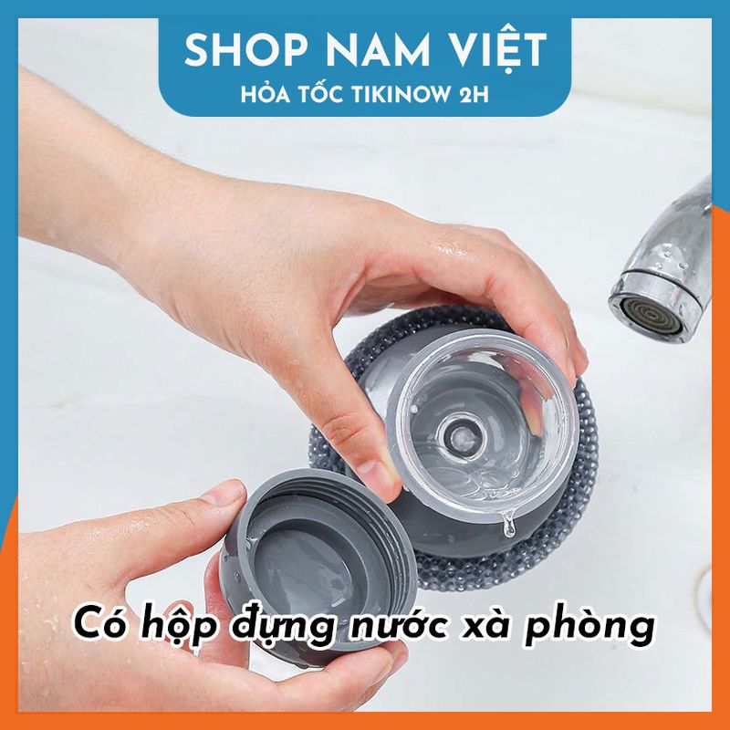 Bùi Nhùi Chà Nồi, Dụng Cụ Cọ Rửa Có Hộp Chứa Nước