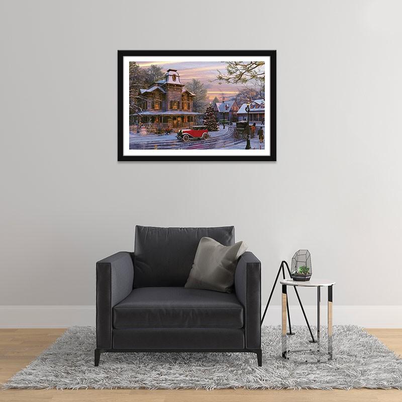 Tranh trang trí “Phố tuyết” | Tranh phong cảnh W4073