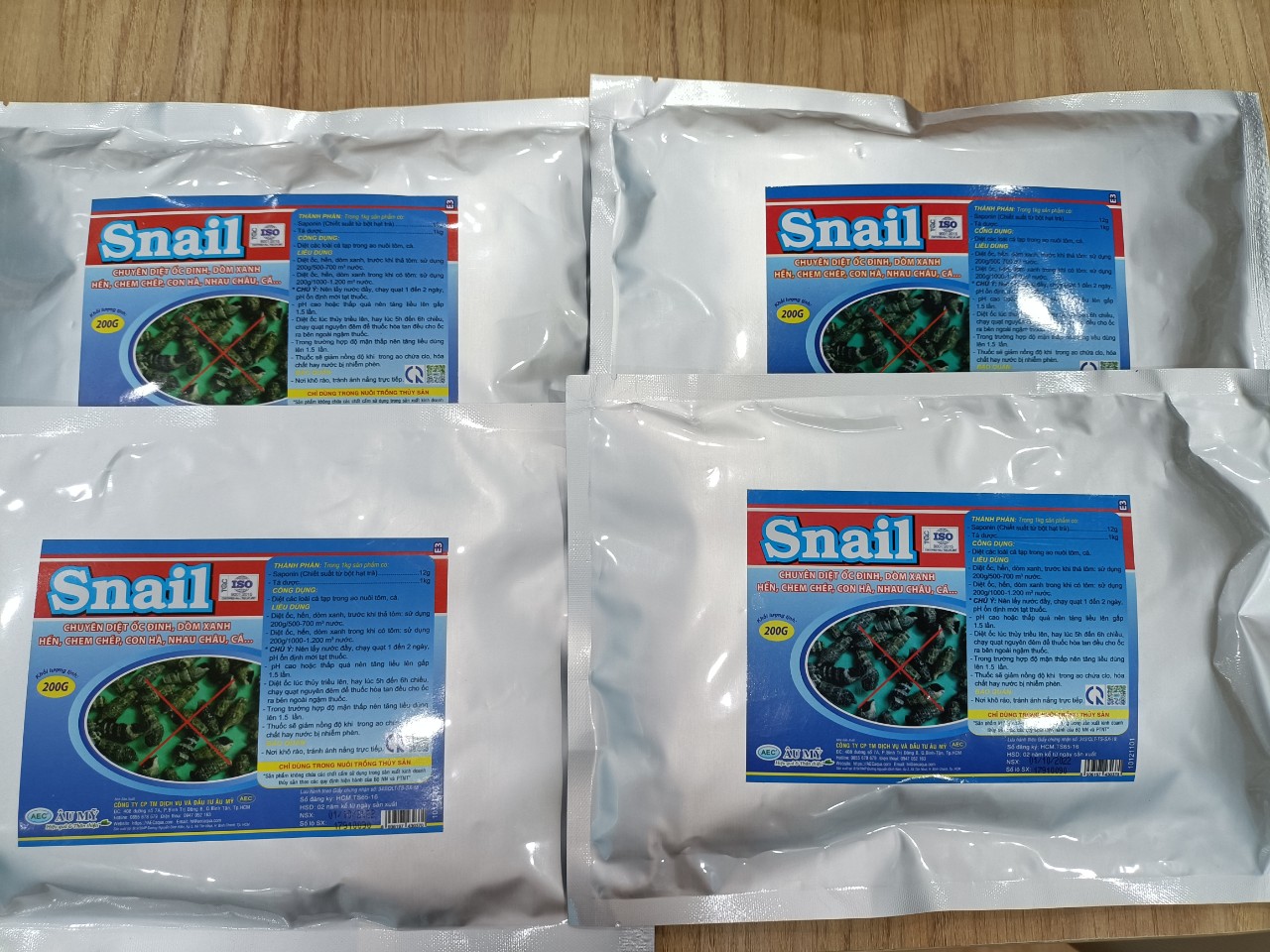 Diệt ốc đinh, dòm xanh, chem chép, hến, gói 200g