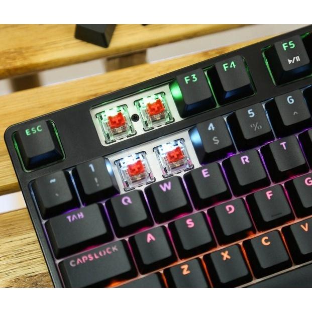 Bàn phím cơ Gaming DAREU EK87 - Black (RED Led, Blue/ Brown/ Red D switch) Hàng Chính Hãng