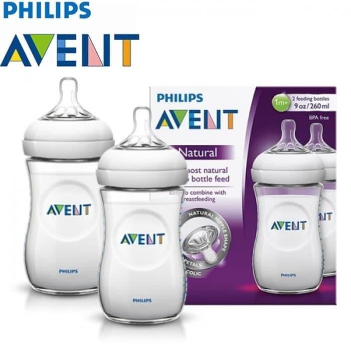 Bộ 2 Bình Sữa Philips Avent Natural 125ml / 260ml / 330ml bằng nhựa PP, không có BPA