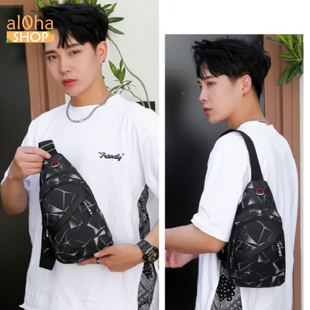 Túi vải Canvas đeo chéo T0166 unisex nam nữ phong cách trẻ trung - al0ha Shop