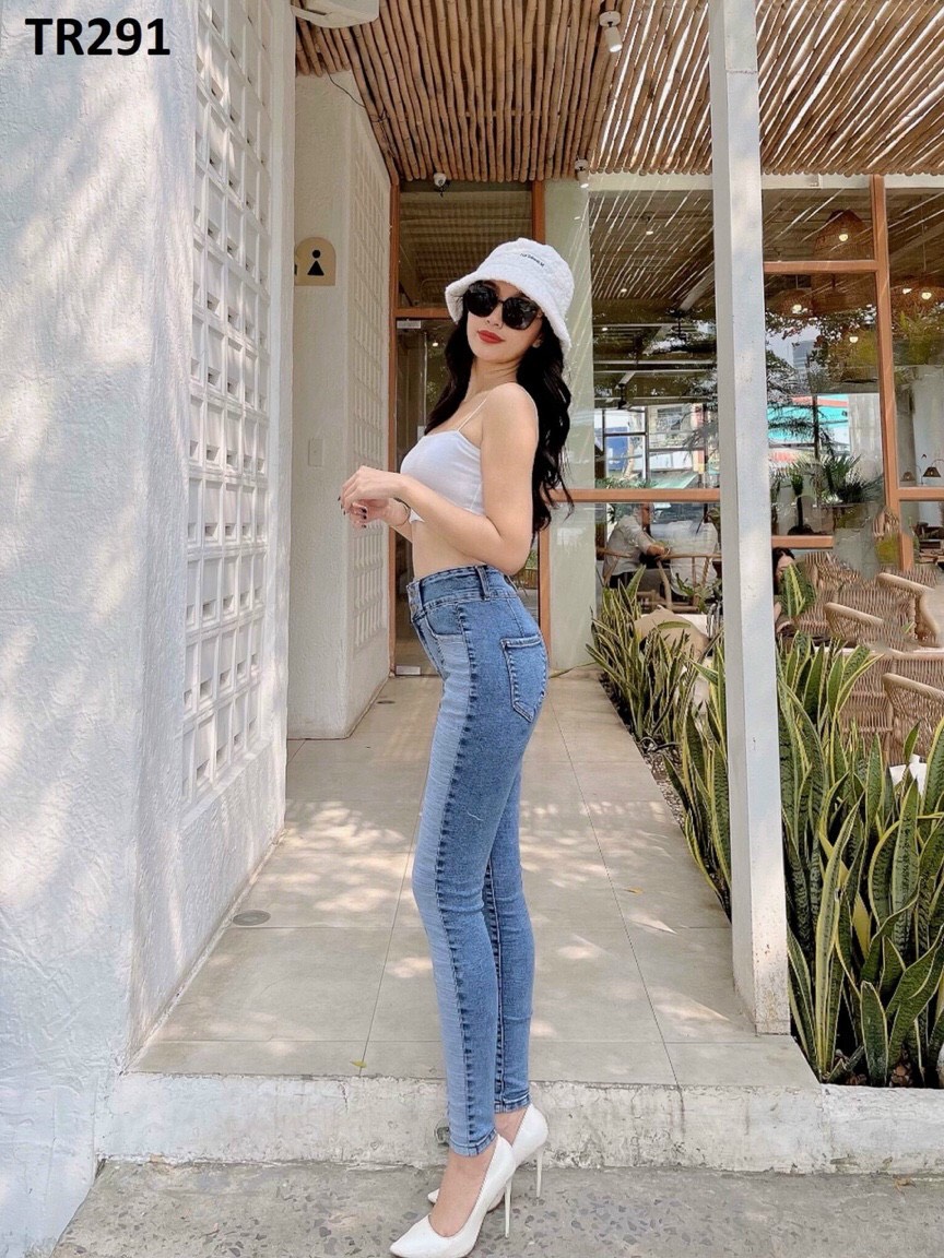 Quần Jeans Nữ Lưng Cao Co Giãn Đắp Thân Tôn Dáng
