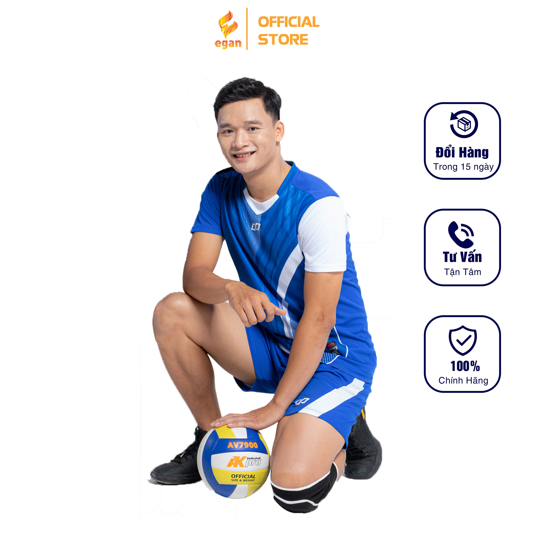 Bộ Quần Áo Thể Thao Bóng Chuyền Màu Bích Nam ZENTIGA - CP SPORT BC05