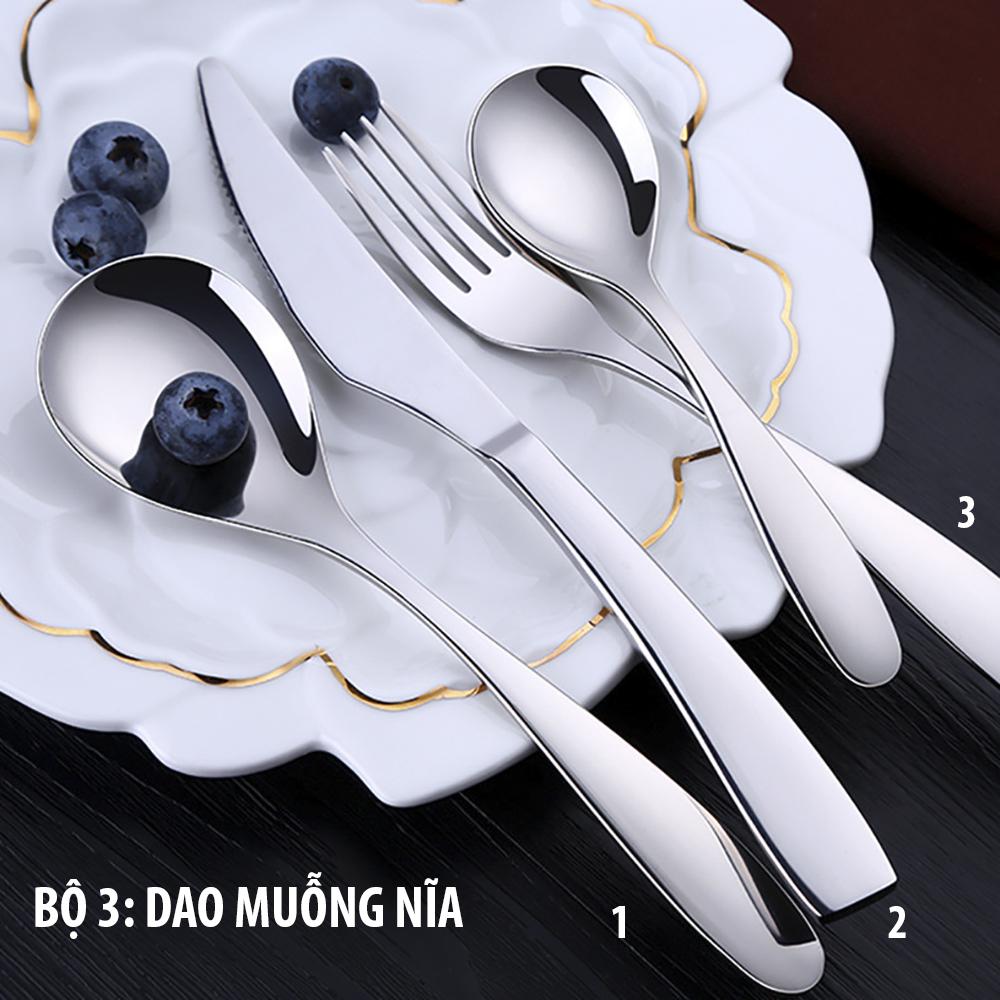 Set 12 dao muỗng nĩa, Dành cho 4 người ăn