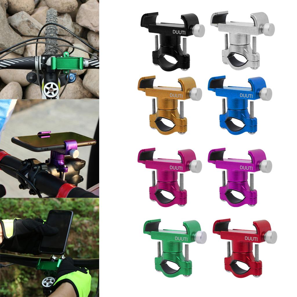 Aluminum Alloy Bike Bicycle Phone Holder Cycling Handlebar Stem Mount Black