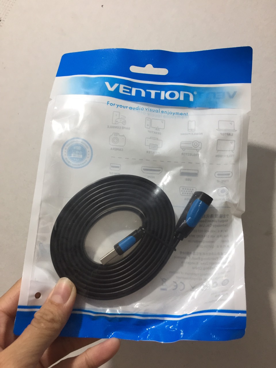 Cáp nối dài USB 3.0  dây dẹp Vention VAS-A13 - Hàng chính hãng