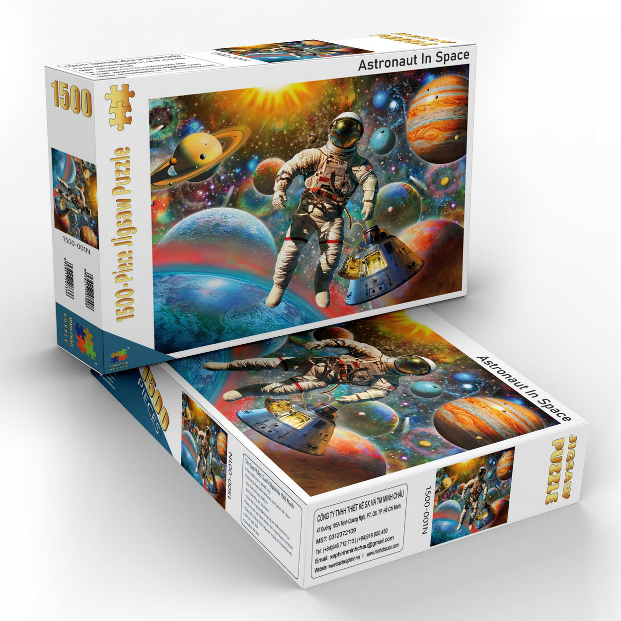 Astronaut In Space - Bộ Tranh Ghép Hình Minh Châu 1500 Mảnh Kích Thước 60x80cm
