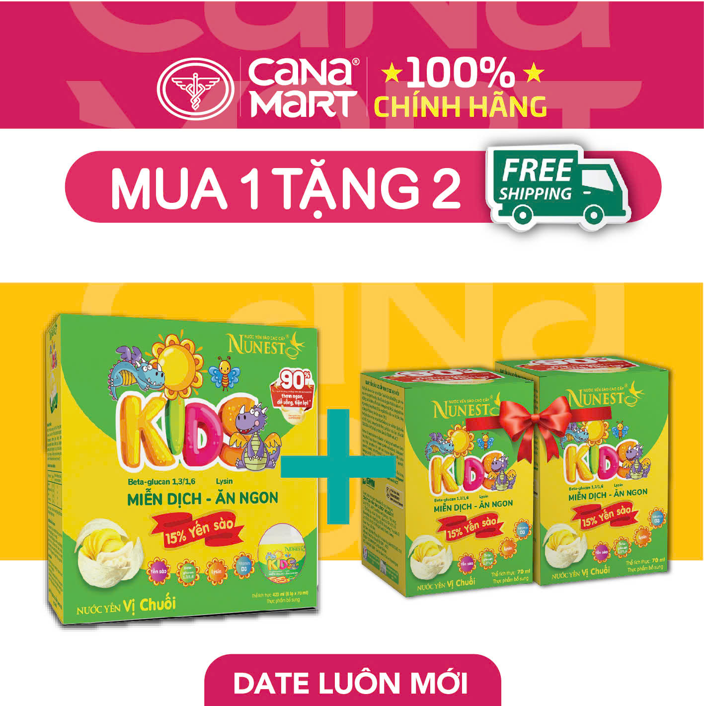 Lốc Yến sào cao cấp Nunest Kid 15% (70ml)