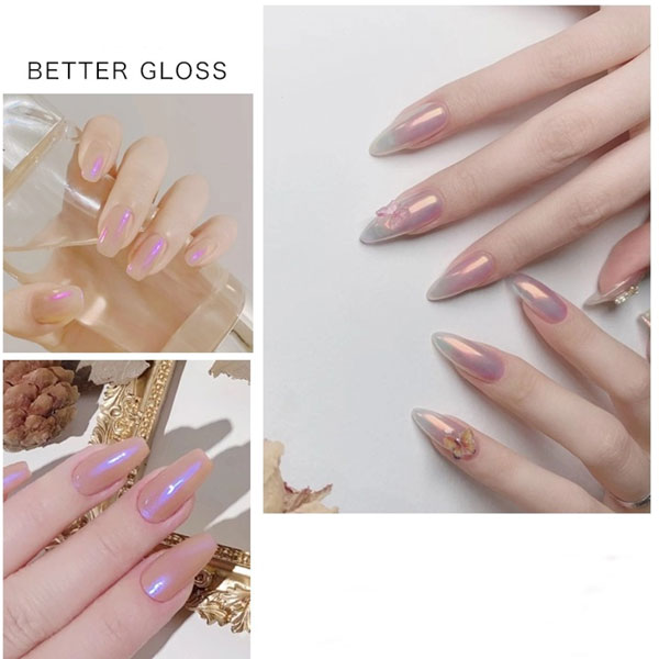 Set Bột Tráng Gương Nail 6 Màu Ánh Trai Trang Trí Móng Óng Ánh (Tặng Kèm 6 Cọ Chà Tráng Gương)