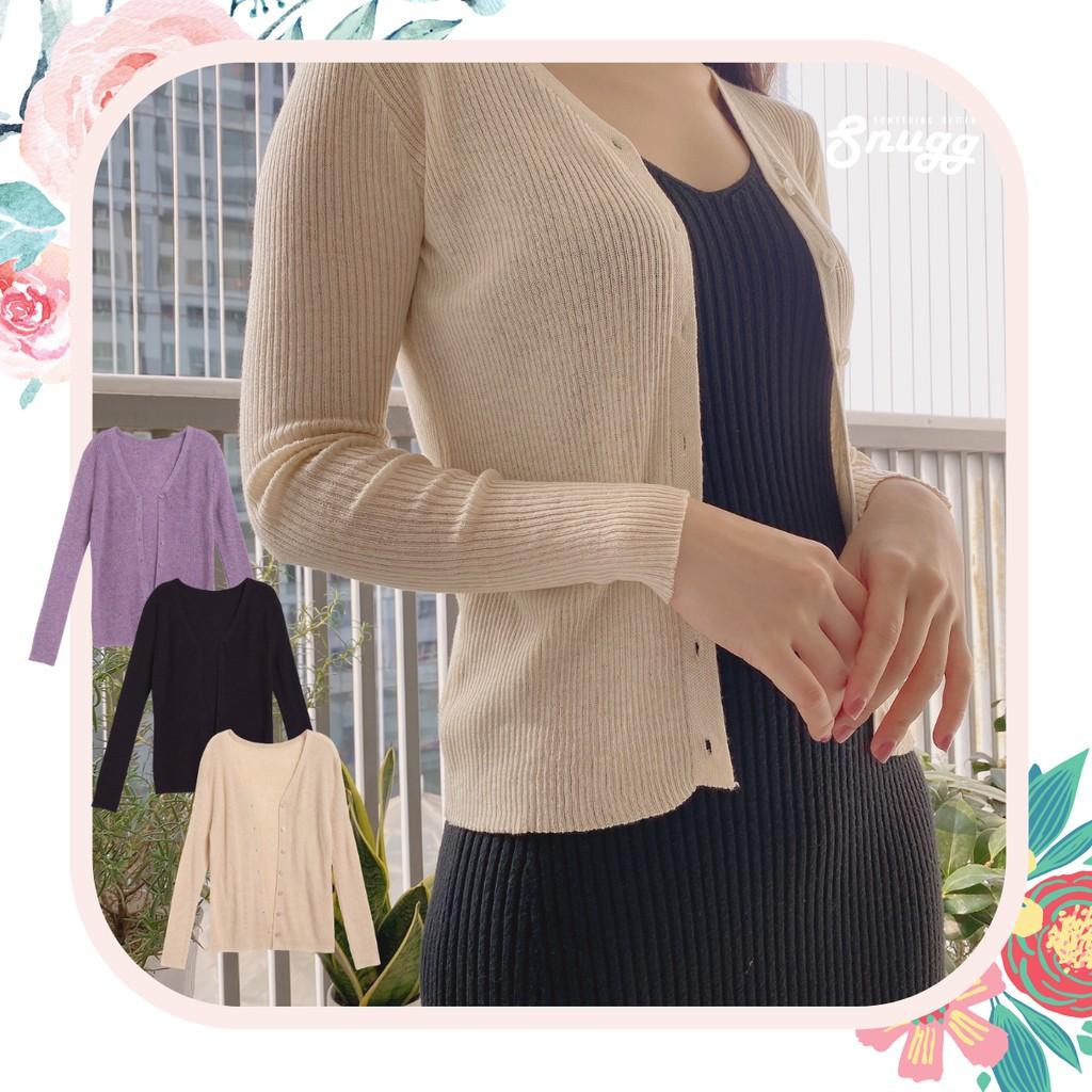 Áo cardigan sơ mi dệt kim 4 mùa -150gr