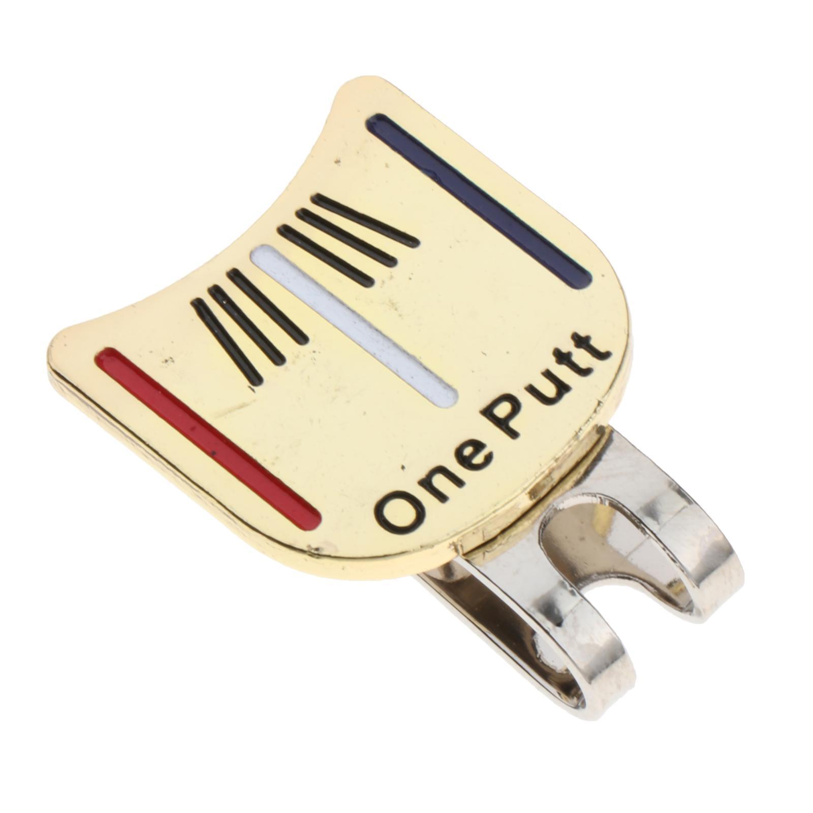 Golf Hat Clip Marker Putt Alignment Tool Marker Golden