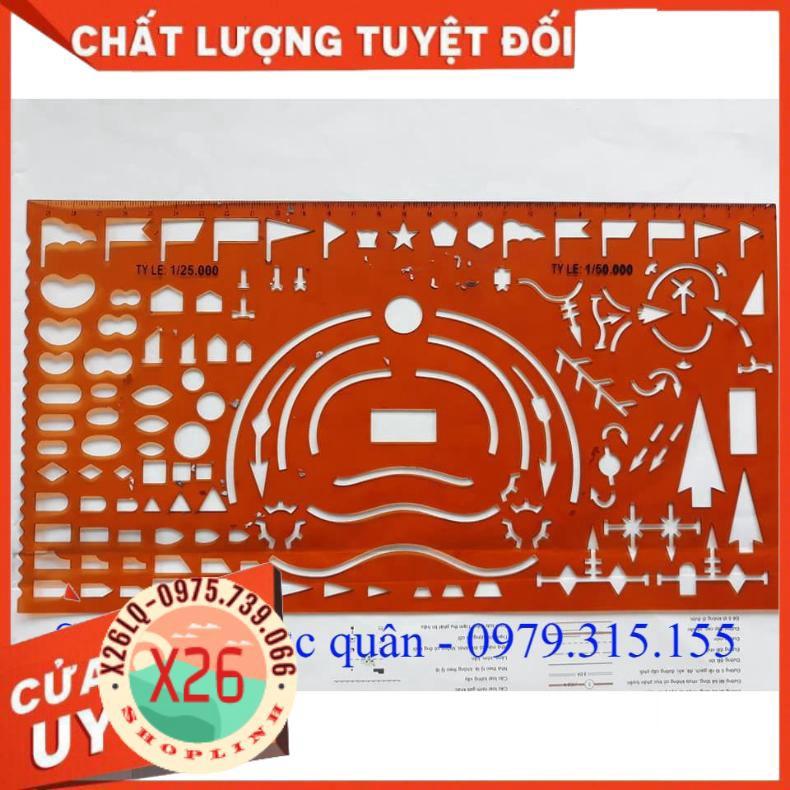 Thước chỉ huy tham mưu vàng size 30x16cm