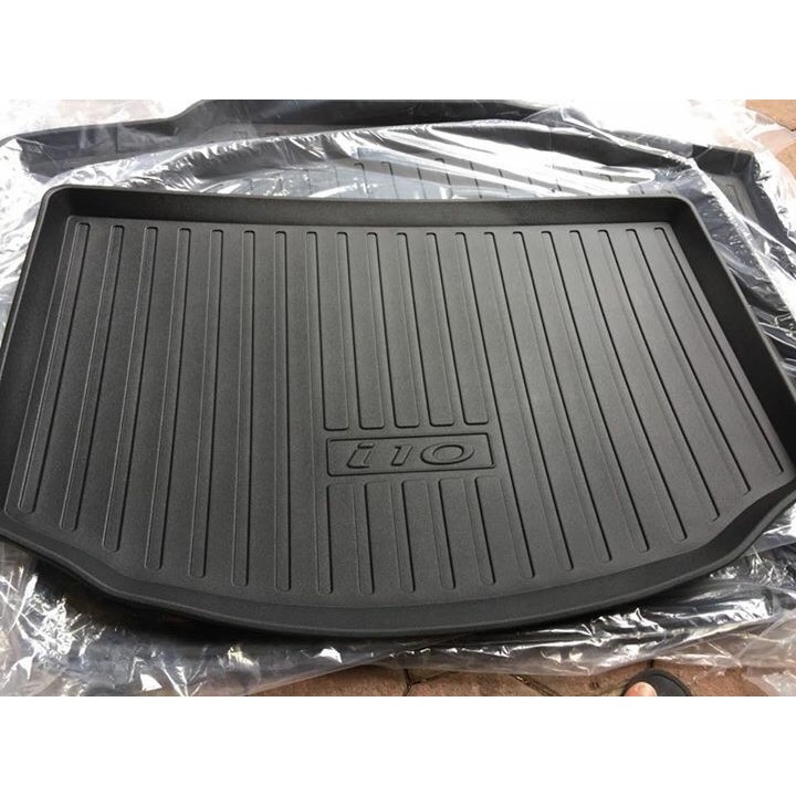 Lót cốp nhựa đen dẻo cho xe HUYNDAI I10 SEDAN/ HATCHBACK nhựa TPO cao cấp