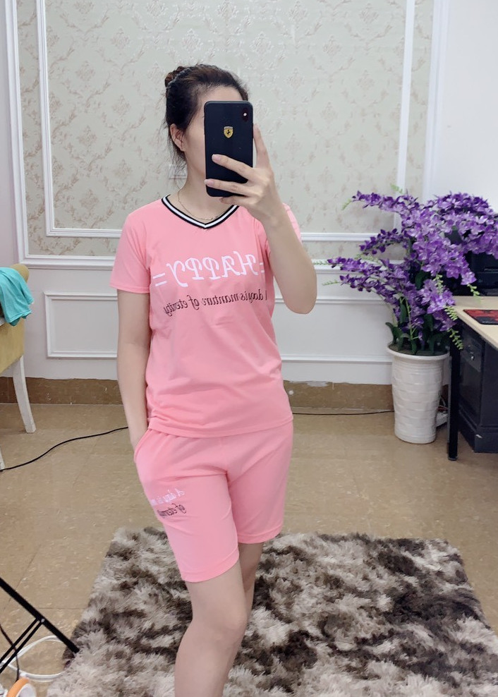 Bộ đồ mặc nhà chất cotton nhẹ nhàng trẻ trung