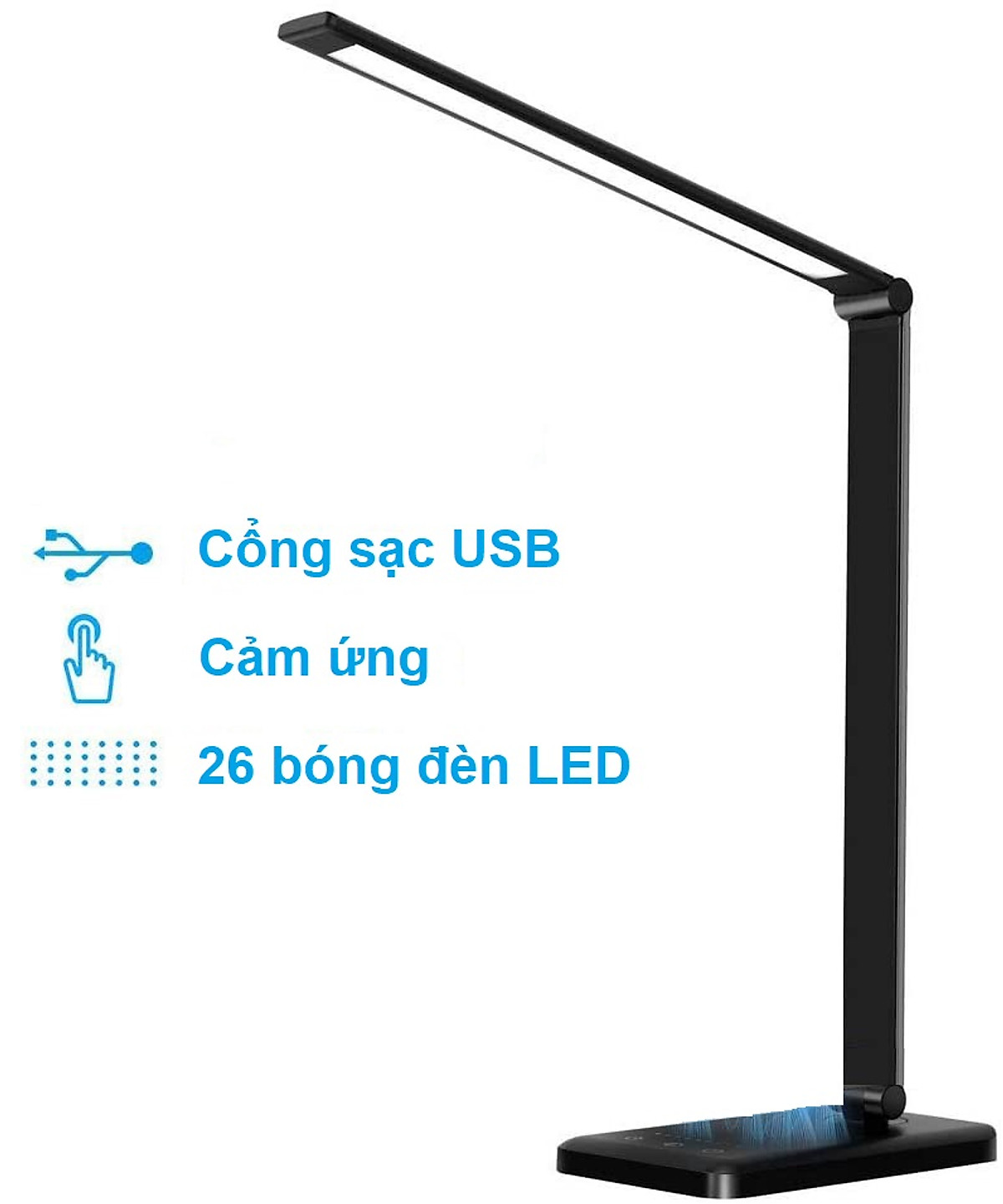 Đèn Bàn Học Đọc Sách, Làm Việc (Học Sinh, Sinh Viên, Văn Phòng) LED Chống Cận, Cảm Ứng Nhôm Cao Cấp eLights