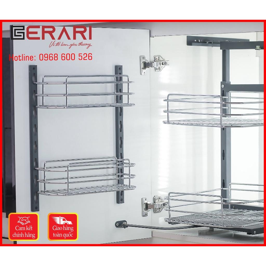 Tủ kho Inox bóng cao cấp dạng nan 4 tầng cánh mở mã GK3.445 thương hiệu Gerari