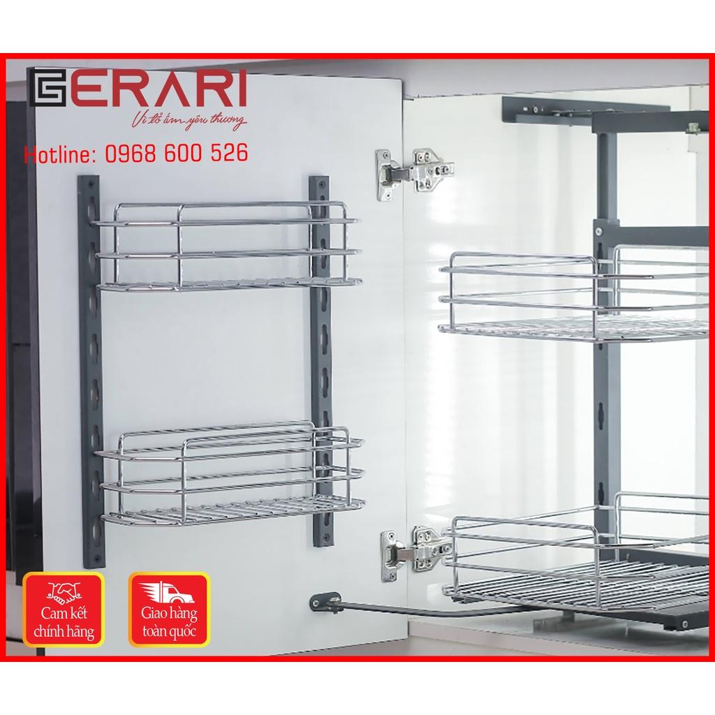 {Hàng chính hãng} Tủ kho Inox bóng cao cấp dạng nan 4 tầng cánh mở mã GK3.445 thương hiệu Gerari