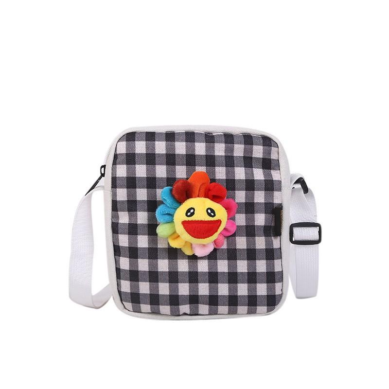 ️FLASH SALE️-TÚI KẺ SỌC GẮN HOA SIÊU XINH