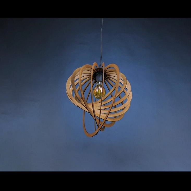 Đèn gỗ thả trần CAO CẤP hiện đại sang trọng 30x40cm chất liệu gỗ trang trí cho phòng khách nhà căn hộ decor nhà quán cafe