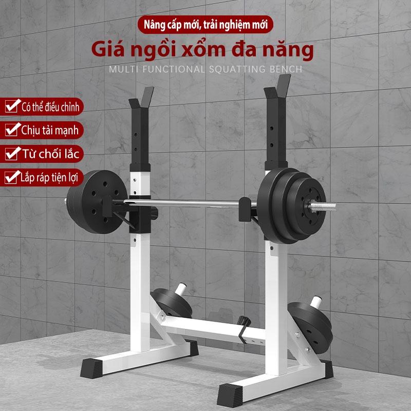 Giá tập tạ có thể điều chỉnh - Giá đỡ tạ tập Squat hàng fullbox