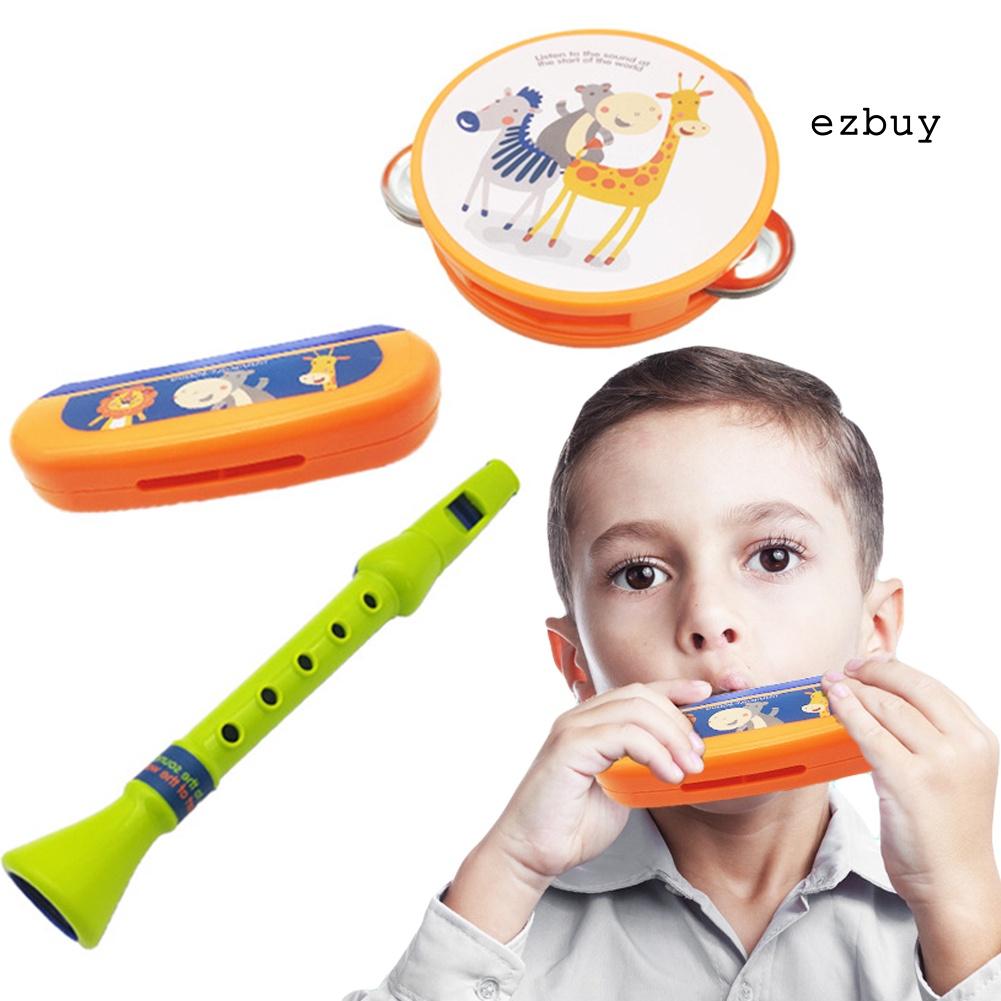 Set 3 Kèn Harmonica Hình Động Vật Hoạt Hình Cho Bé