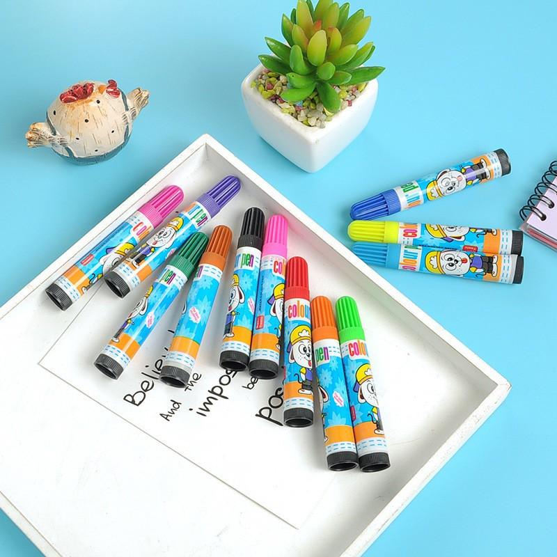 Set 12 bút màu nước cho bé tô màu tranh nghệ thuật ( VỈ 12 MÀU NƯỚC TÚI DẺO)