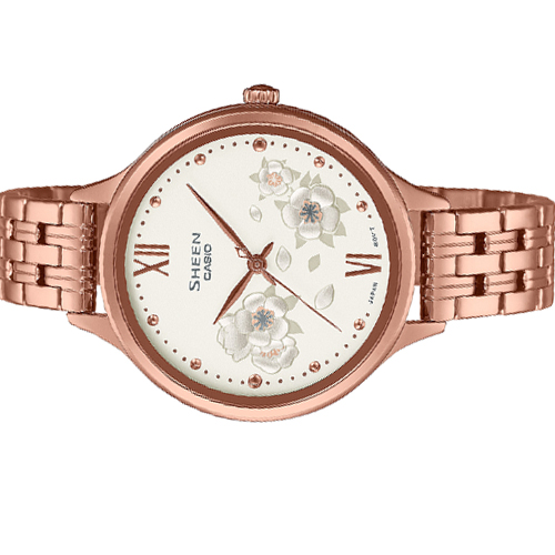 Đồng Hồ Casio Nữ Sheen Dây Kim Loại SHE-4551PG-7AUDF