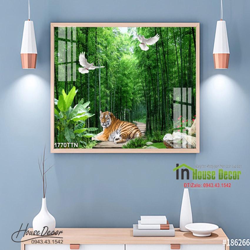 Tranh Trang Trí Con Hổ 2022 - Chất Liệu Decal Bóc Dán Không Thấm Nước - Phù Hợp Với Mọi Không Gian - House Decor 1770TTN