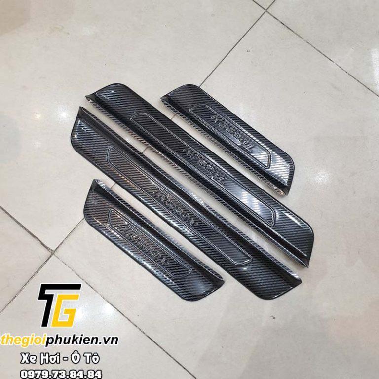 Bộ Ốp bậc cửa, Nẹp bước chân carbon, cacbon Hyundai Tucson 2022