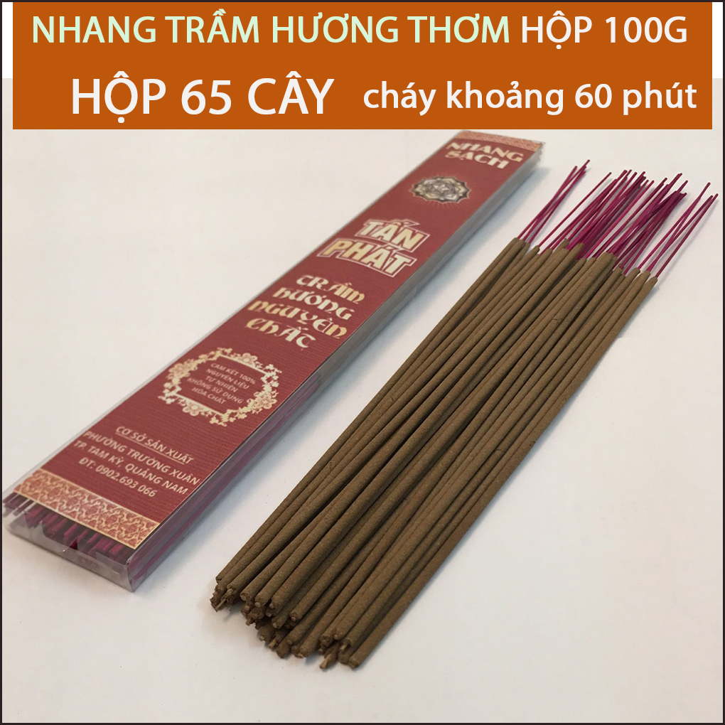 Nhang Trầm Hương thơm Quảng Nam loại Đặc Biệt ( Hộp 75 cây, 150, 350 cây )